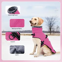 Водонепроникне пальто для собак Wan Talk Pink Dog Jacket, S - мініатюра 2