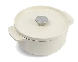 Кастрюля с крышкой KitchenAid СС006059-001 26 см 5.2 л кремовая