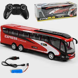 Радіокерований автобус City Bus 36 см з акумулятором 3.7V, 2.4GHz, світлові ефекти, дитяча машинка на пульті - мініатюра 2