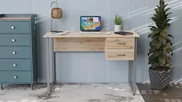 Комп'ютерний стіл Ferrum-decor Таккота 75x140x70 сірий ДСП Дуб Артізан 16мм (FRD-102351) - мініатюра 3