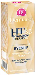 Крем для повік та губ Dermacol Hyaluron Therapy 3D 15 мл - мініатюра 2
