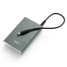 Портативний зовнішній акумулятор для роутерів XO PR216 10000 mAh з виходом DC 5.5 мм сірий - мініатюра 2