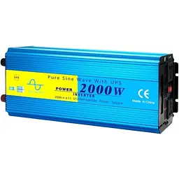 Інвертор Choetech з зарядкою, функція ДБЖ 12\220V 2000Вт, LiFePO₄/Li-ion/AGM/GEL, чиста синусоїда (INV-C2000WUPS-EU)