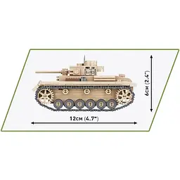 Конструктор Cobi Друга світова війна Танк Panzer III, 292 деталі (COBI-2712) - мініатюра 6