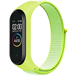 Ремінець Nylon для Xiaomi Mi Band 3/4/5/6/7 Жовтий