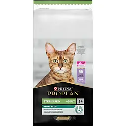 Сухий корм Purina Pro Plan Sterilised Adult 1+ Renal Plus для дорослих котів після стерилізації з індичкою 14 кг