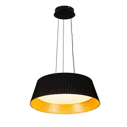 Сучасна підвісна LED-люстра Levistella 781P2917 (460) BK+LWD чорна під світле дерево 44W з пультом - мініатюра 2