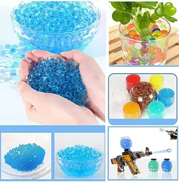 Гелеві кульки орбізи для дитячої зброї Блакитний Neon Orbeez 7-8 мм 5000 шт. - мініатюра 6