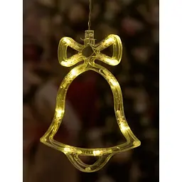 Гірлянда-штора з формами дзвіночка, ялинки та оленя 12 PCS light 30 біла (GR- 46_296) - мініатюра 3