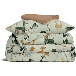Комплект постільної білизни Cosas Happy dogs CS2 Підлітковий оливковий (HappyDogs_El80-14Brown_155)
