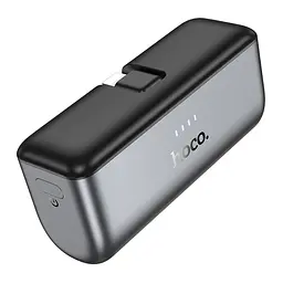 Power bank Hoco Q31 5000mAh PD 20W + кабель Lightning чорний - мініатюра 3