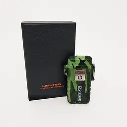 Електроімпульсна запальничка дугова usb запальничка чоловіча юсб камуфляж JL317 Explorer - мініатюра 5