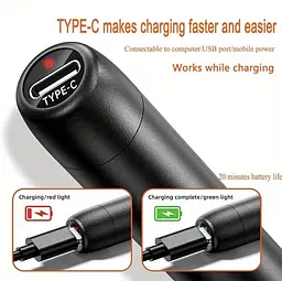 Портативний USB/бездротовий паяльний набір з регульованою температурою чорний - мініатюра 9