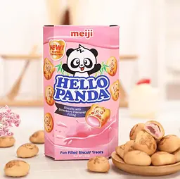 Печиво Meiji Hello Panda Biscuits Strawberry 42г - мініатюра 2