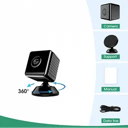 Міні-камера Wi-Fi X6D, бездротова, з нічним баченням, магнітним кріпленням та записом на карту пам’яті - мініатюра 5