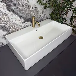 Умивальник VBI Rutino підвісний 81x46 см white VBI-017603 - мініатюра 2