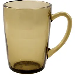 Чашка скляна Interos 330 мл димна ("White coffe")