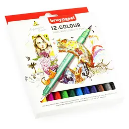 Набір лінерів-пензлів Bruynzeel BRUSHPEN двосторонніх 12кол - мініатюра 5