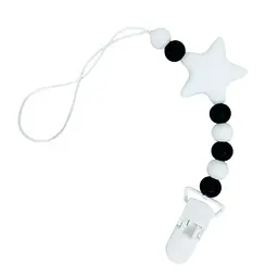 Ланцюжок для пустушки "Зірка" Mega Zayka MGZ-0512(White) силіконовий