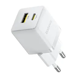 МЗП Baseus Palm Fast Charger 30W (1USB-A/1C) + кабель Type-C to Type-C (P1011160A) Moon White - мініатюра 5