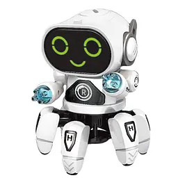 Інтерактивний танцювальний робот музичний світиться 16 см UKC BOT ROBOT ZR142 білий
