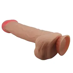 Фалоімітатор Baile Sliding Skin Bendable 10.2'' 26 см тілесний - мініатюра 5