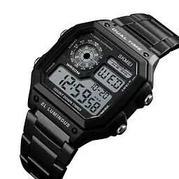 Чоловічий годинник Skmei 1335 Ripple Black - мініатюра 3