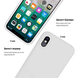 Силиконовый противоударный чехол-накладка для Apple iPhone X/XS, панель с защитой всего корпуса, софт-тач, capri blue, ArmorStandart (ARM59063) - мініатюра 3