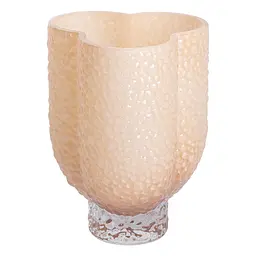 Ваза декоративна скляна Elisey 25 см, бежевий Flower Season HP-10-30