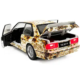 Колекційна металева модель автомобіля АвтоЕксперт BMW M3 E30 Іржавий Тюнінг з інерцією, світлом та звуком 1:24 - мініатюра 6