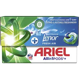 Капсули для прання Ariel Pods+ All-in-1 Touch of Lenor Дотик свіжого повітря Lenor 19 шт. (8700216765954) - мініатюра 2