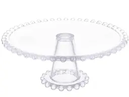 Блюдо BONADI 21х11.5 см скляне прозоре, на ніжці Bauble