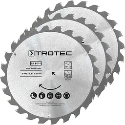 Набір дисків пиляльний для циркулярної пили Trotec 150 х 16 х 2.1 HW24 Wood (3 шт.)