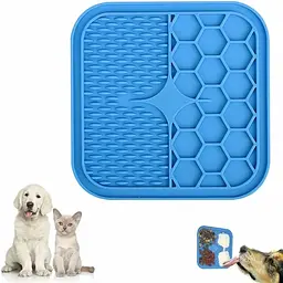 Силіконовий килимок для лизання для собак Derby Silicone licking pad, blue - мініатюра 2