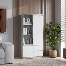 Шафа для книг Vays R-26 пенал з полицями та шухлядами ЛДСП 80x40x170 см для дому офісу вітальні - мініатюра 8