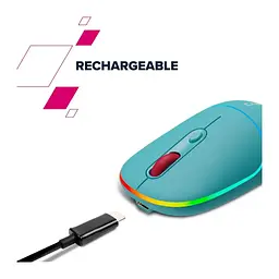 Мишка Canyon MW-22 Dual Band RGB Wireless Dark Cyan (CNS-CMSW22DC) - мініатюра 6