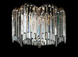 Кришталева люстра Splendid Ray LGH90351/7 (FGD) - стельова люстра в золотому виконанні з каскадом кришталевих підвісів