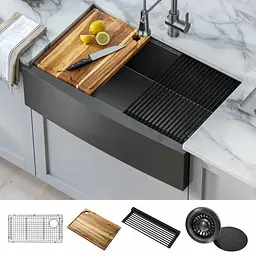 Кухонна мийка Kraus Kore KWF210-33/PGM, Графит - мініатюра 2