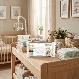 Вологі рушники для дітей Sleepy Sensitive Extra XL (20 x 30 см) 50 шт. Екстра великі серветки для зміни підгузка - мініатюра 3