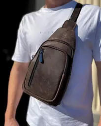 Чоловічий слінг 17х30х6 зі шкіри крейзі хорс для телефону Tiding Bag 6349 коричневий 17 см - мініатюра 7
