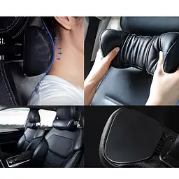 Подушка на підголовник Baseus First Class Car Headrest / Пінополіуретан екошкіра / Чорна 1 шт (CRTZ01-01) - мініатюра 6