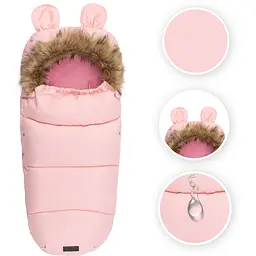 Зимовий конверт MoMi Sleeping bag pink рожевий - мініатюра 4