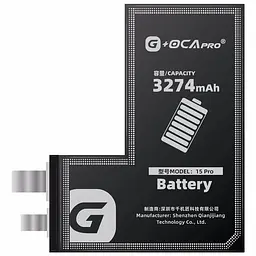 Акумулятор iPhone 15 Pro 3274mAh, без контролера, оригінал G+OCA PRo