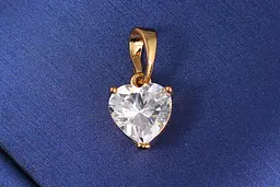 Кулон Xuping Jewelry фіаніт сердечком 9 мм золотистий