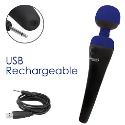 Вібромасажер Palm Power Recharge Massage Wand, 18.8 см (синій) - мініатюра 9