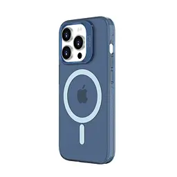 Захисний чохол Vokamo для iPhone 15 Pro з магнітним кільцем блакитний - мініатюра 3