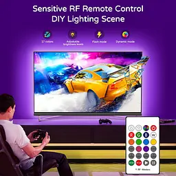 Освітлення для телевізора Hamlite TV Backlight 70, 75, 80, 82-дюймове, USB-світлодіодна стрічка для освітлення телевізора - мініатюра 6