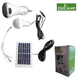 Акумуляторна лампа CcLamp CL508 LED сонячна панель 2 режими роботи 10 Вт - мініатюра 2