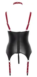 Комплект Cottelli Bondage Basque otwarte, M (чорний з червоним) - мініатюра 6