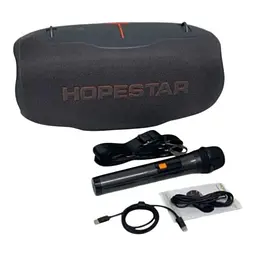 Портативна Bluetooth-колонка Hopestar H86 with one UHF microphone Чорний